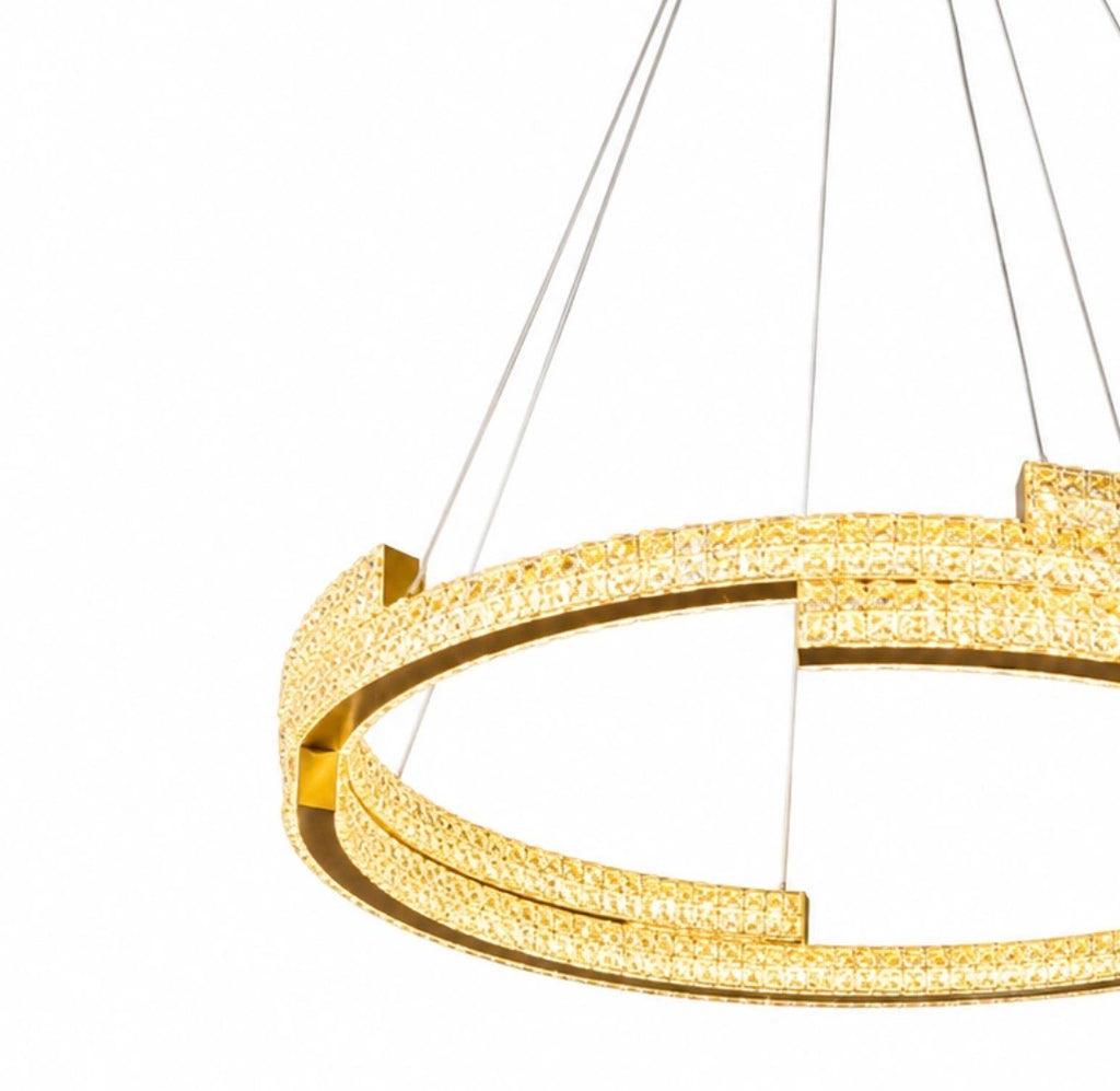 Luxury Crystal Halo Ring Chandelier
