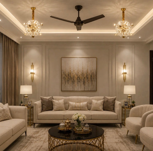 Luxury Crystal Orb Chandelier | Modern Gold LED Pendant Light