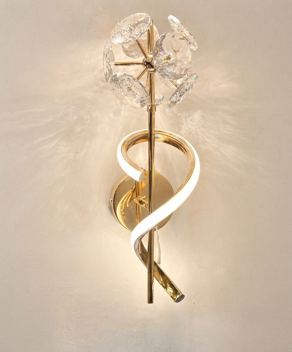 Prestigeillustration | Premium Collection
The Crystal Dandelion Sconce
An Exquisite Harmony of Sculptural Spirals and Brilliant Crystalline Bloom