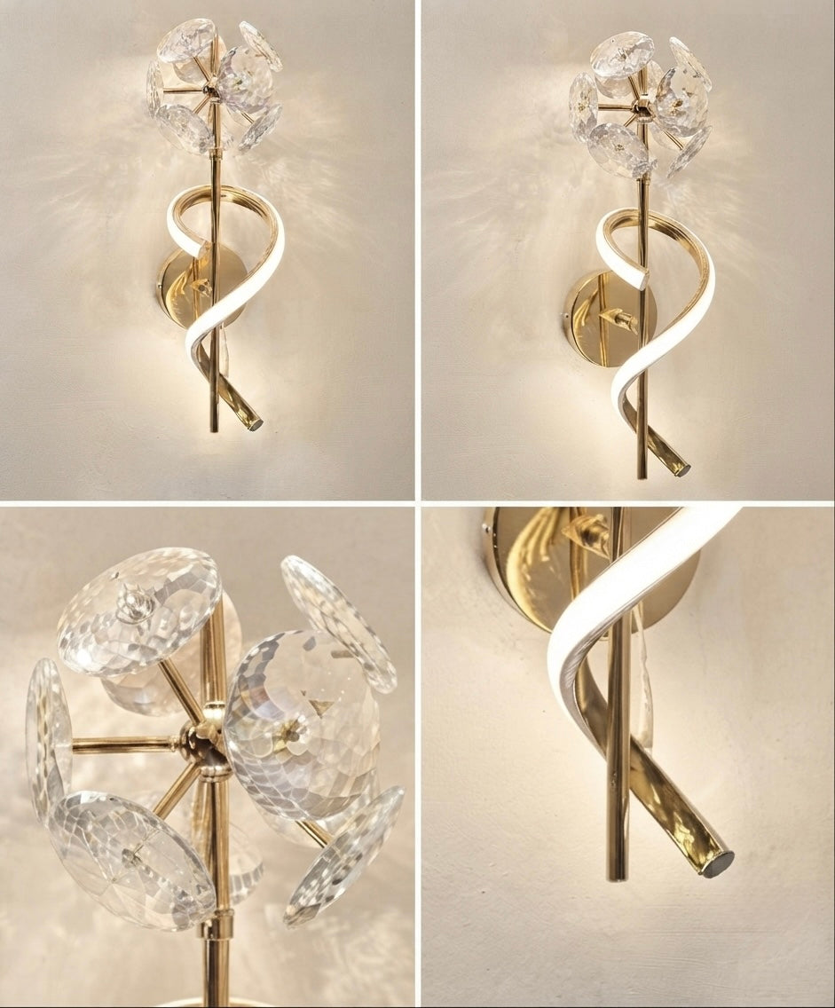 Prestigeillustration | Premium Collection
The Crystal Dandelion Sconce
An Exquisite Harmony of Sculptural Spirals and Brilliant Crystalline Bloom