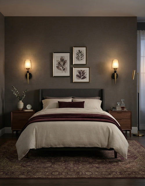 Luxury Gold & Black Glass Wall Sconce | Modern LED Wall Light