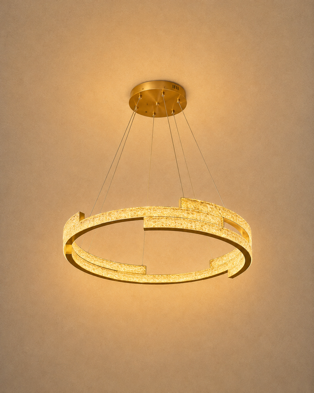Luxury Crystal Halo Ring Chandelier