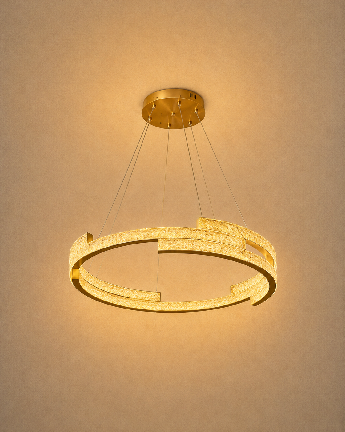Luxury Crystal Halo Ring Chandelier