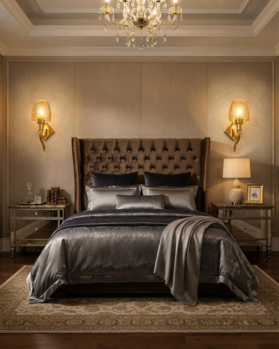Luxury Golden Crystal Glass Wall Sconce