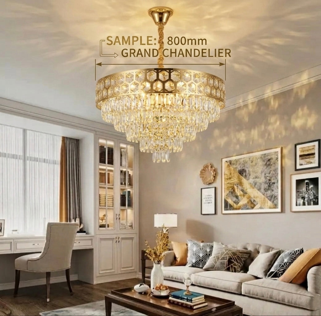 Luxury Honeycomb Crystal Chandelier