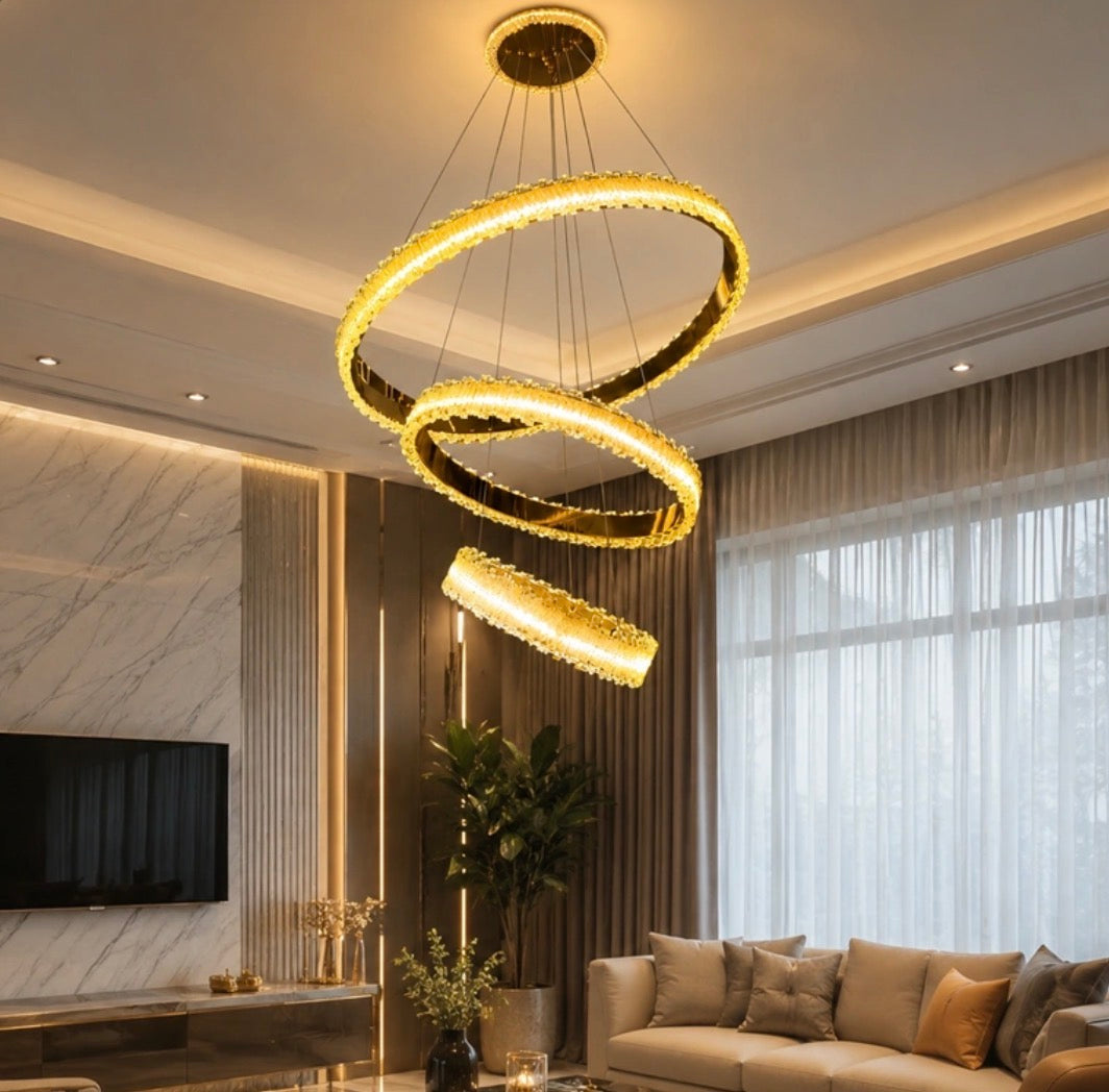 Majestic Halo Crystal Chandelier