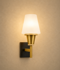 Luxury Gold & Black Wall Sconce with Fabric Shade
