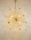 Luxury Crystal Dandelion Chandelier – Modern Gold LED Hanging Light