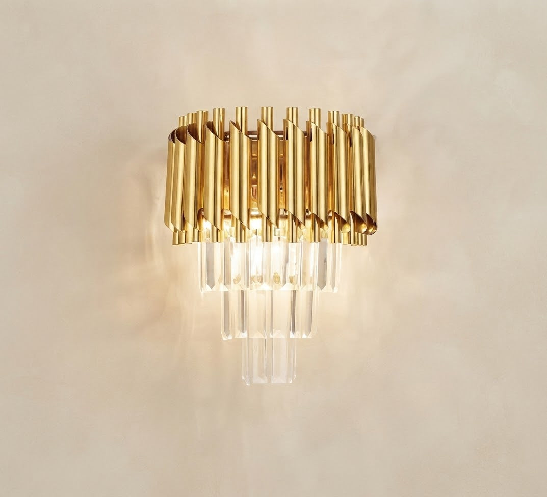 Prestige Modern Crystal Wall Lamp – Black, White & Gold Variations