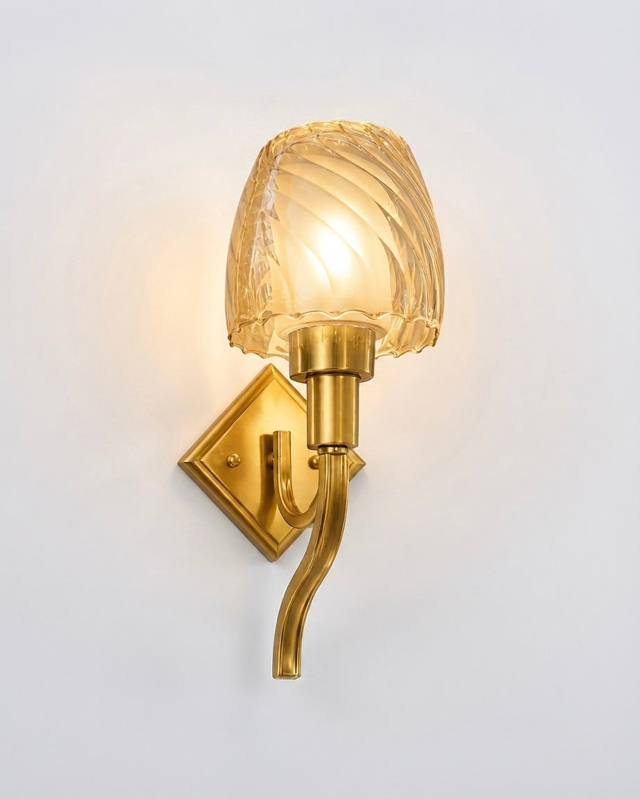 Luxury Golden Crystal Glass Wall Sconce
