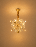 Luxury Crystal Orb Chandelier | Modern Gold LED Pendant Light